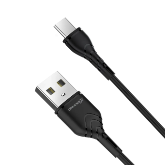 Кабель Grand-X PC-03 USB-A - USB-C 1 м 3 А, чорний