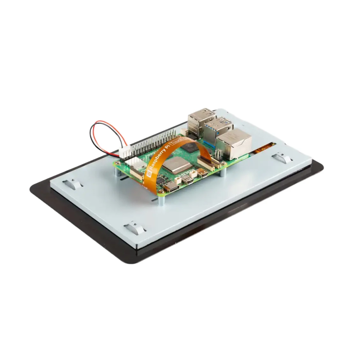 Зворотний бік Raspberry Pi 7" Touch Display 2 з підключеною платою