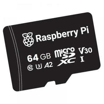 Карта пам’яті Raspberry Pi microSDXC 64 ГБ A2, вигляд спереду