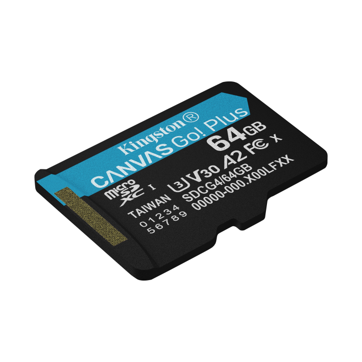 Kingston Canvas Go! Plus Gen4 64 ГБ без SD-адаптера - вигляд під кутом
