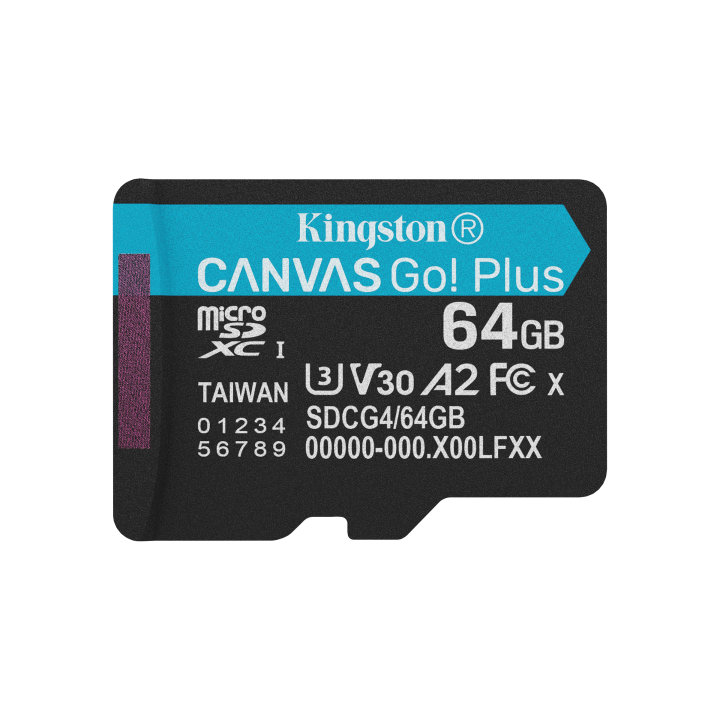 Kingston Canvas Go! Plus Gen4 64 ГБ без SD-адаптера - вигляд зверху