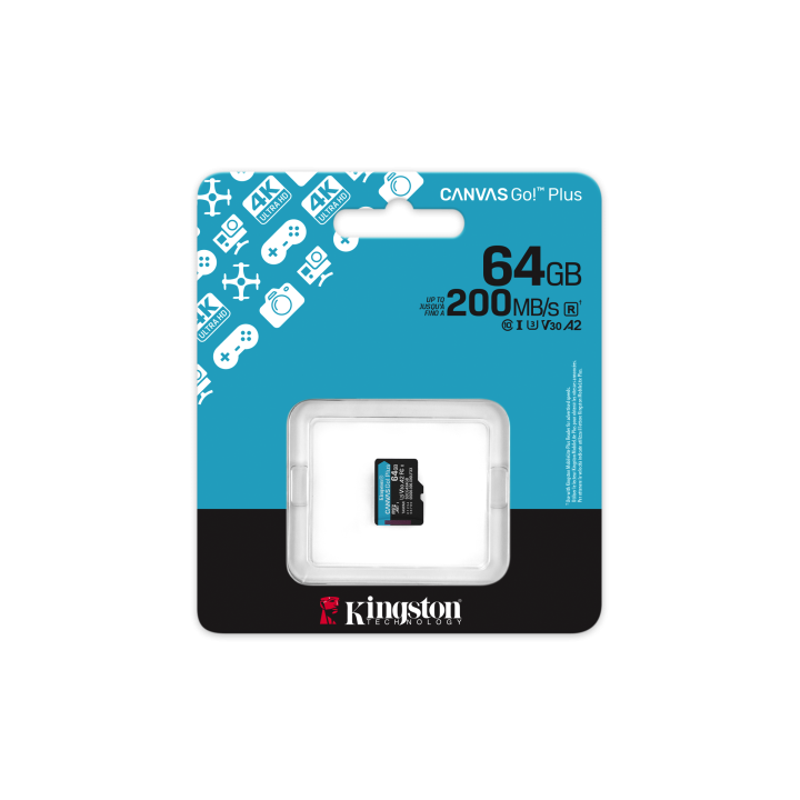 Kingston Canvas Go! Plus Gen4 64 ГБ без SD-адаптера - упаковка