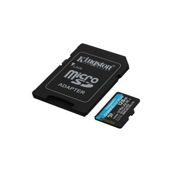 Kingston Canvas Go! Plus Gen4 64 ГБ з SD-адаптером - вигляд під кутом