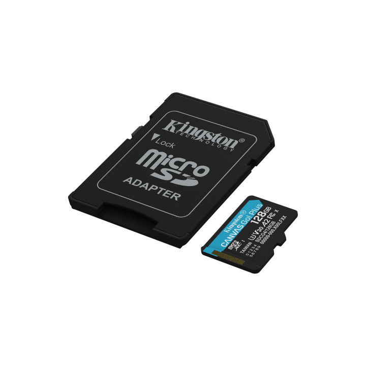 Kingston Canvas Go! Plus Gen4 64 ГБ з SD-адаптером - вигляд під кутом