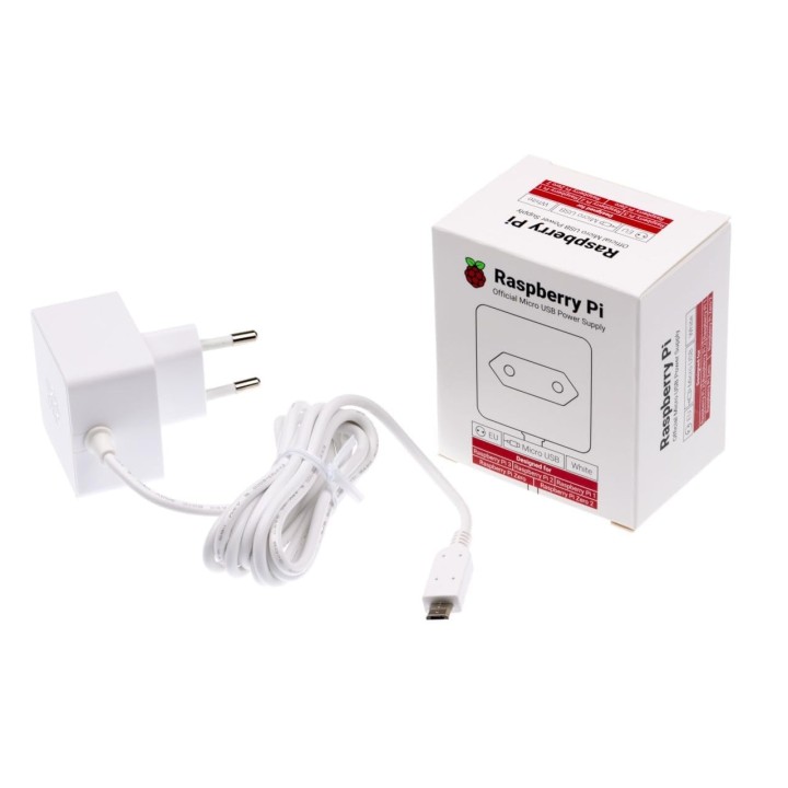 Блок живлення Raspberry Pi 12.5W із вилкою EU, кабелем microUSB та упаковкою