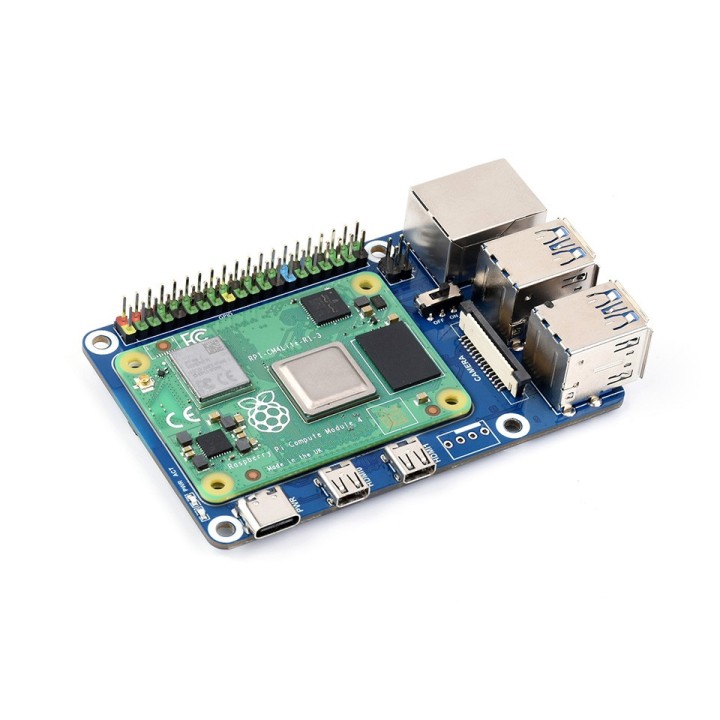 Waveshare CM4-to-Pi4-Adapter зі встановленим CM4 - приклад використання, модуль не входить до комплекту