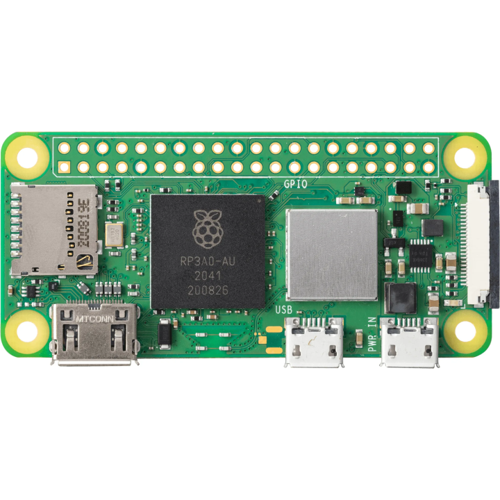 Raspberry Pi Zero 2 W без припаяного GPIO - вигляд зверху