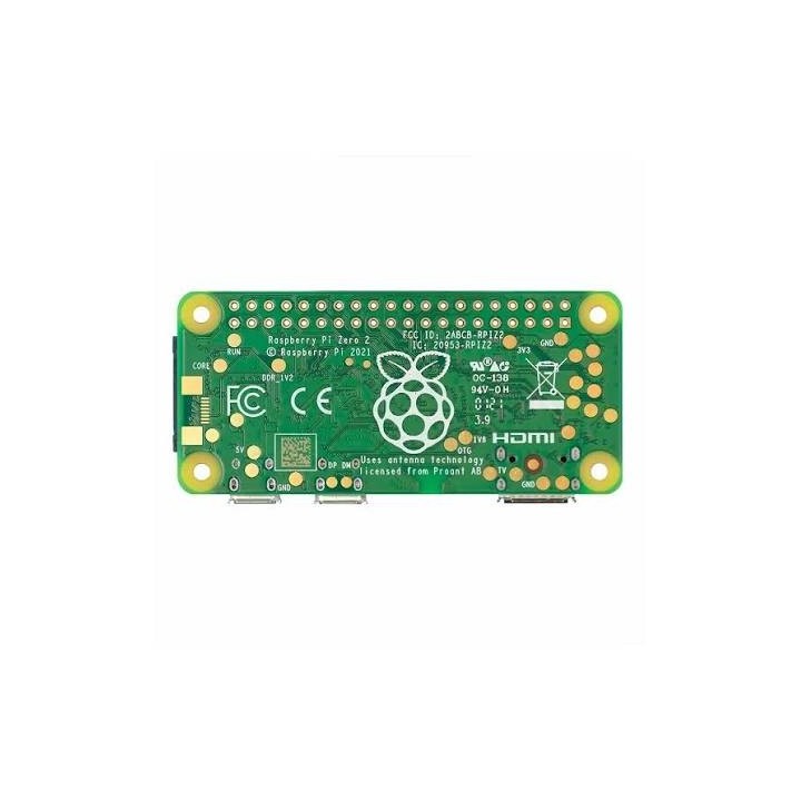 Raspberry Pi Zero 2 W - вигляд знизу та контактні майданчики