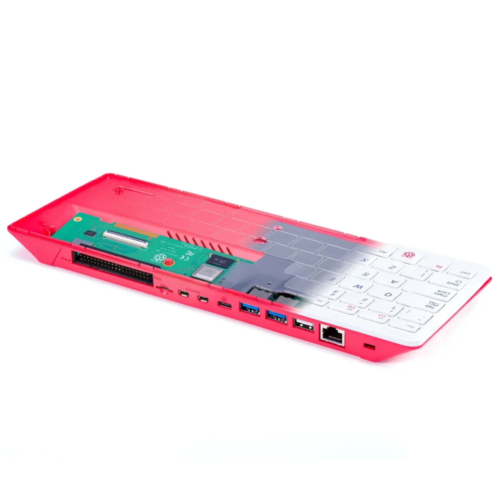 Raspberry Pi 400 з відкритим корпусом - плата та вбудована клавіатура