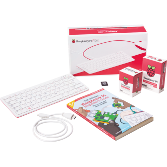 Комплект Raspberry Pi 400 з пакуванням, мишею, живленням, microSD, HDMI-кабелем і керівництвом