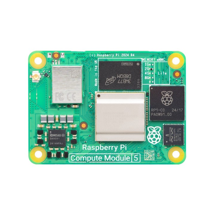 Raspberry Pi Compute Module 5 з Wi-Fi, вигляд зверху