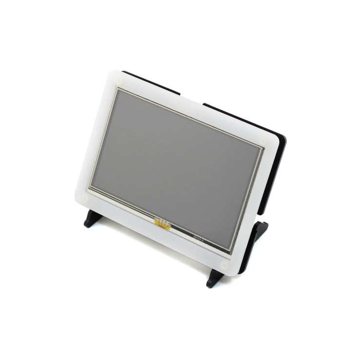Чорно-білий корпус Waveshare для 5inch HDMI LCD з дисплеєм на підставці