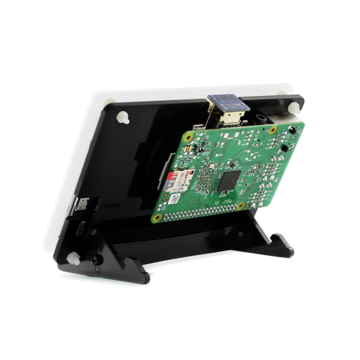 Корпус Waveshare для 5inch HDMI LCD, вигляд ззаду з Raspberry Pi